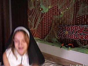 Holy Fuck! Sexy Nun Swallows Every Drop Of My Hot Cum!