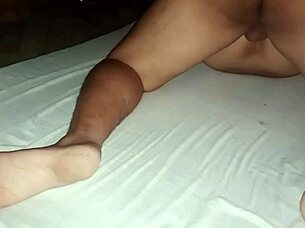 Sweet Filipina girlfriend's pussy gets DRILLED then she RIDES hard COCK in homemade action