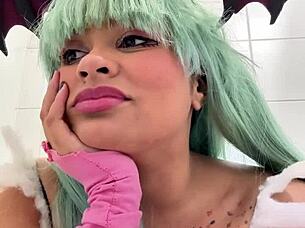 gassy bbw latina farts loud in public cosplay con toilet