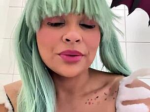 gassy bbw latina farts loud in public cosplay con toilet