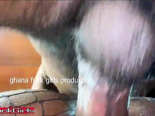 college coed from kumasi creams on first bbc