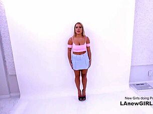 Hey, watch this busty tease get her pussy stretched by monster cock!