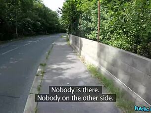 Shy Japanese Tourist Exposes Natural Boobs in Public