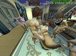 family tension explodes into wild anal blowjob cumshot in the living room