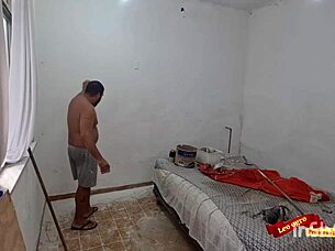 painter shocks at skinny latina teen babysitter anal