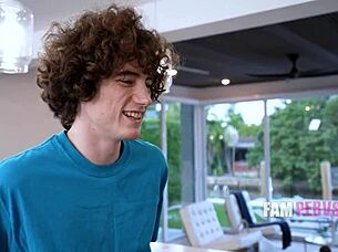 big booty stepmom welcomes college boy with taboo pov treat