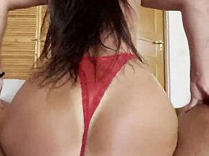 Latina Wife Homemade POV Big Ass Doggystyle Lube Anal Creampie Amateur