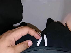 Burglar caught breaking in gets seduced by curvy ebony lady!