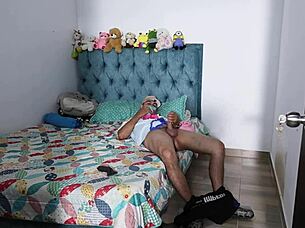 vecino catches me panty change invites him fuck wet pussy