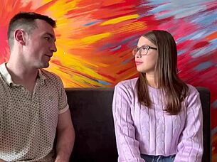 Latina college student glasses fucks professor pass english class