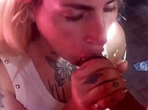 hot chapita deepthroats and swallows lover's load