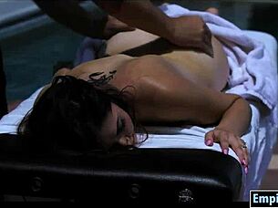 Masseur pounds sexy Judy Love's tight ass hard!