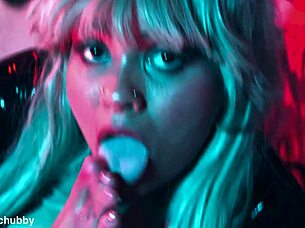 Morrigan's latex pantyhose foot stuffing mystery