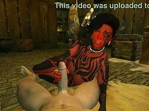 skyrim succubus deepthroats cock pov outdoor whore style