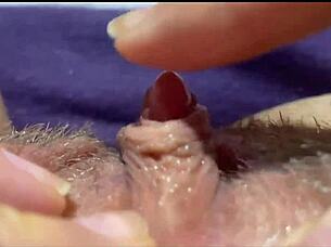 big clit pulses in intense closeup orgasm