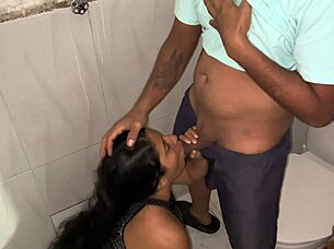 Mi cuñada llegó de fiesta y la hice garganta profunda!