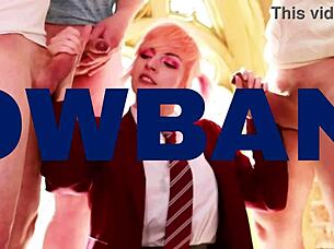 Teen nurse delivers gloryhole blowjob therapy to patient