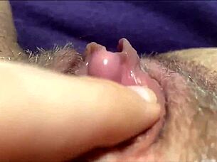 big clit pulses in intense closeup orgasm