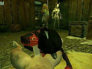 skyrim succubus deepthroats cock pov outdoor whore style