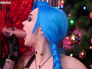 x-mas glory hole surprises jinx cosplay bitch