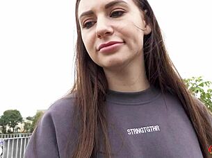 german scout picks up skinny emma evans for wet pussy casting fuck