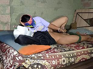 Desi Indian girl indulges in steamy sex video