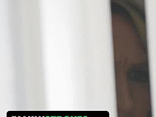 Caught Fucking Petite Blonde Stepsis Now Stepmom Joins Threesome