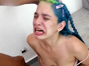 Cute Latina Deepthroats Huge Cock Swallowing Entire Load