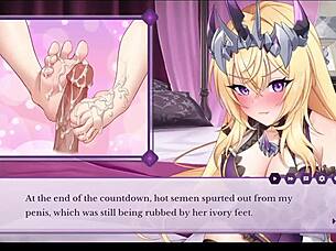 arrogant kaiju princess daigneux gives epic footjob creampie fetish 😈👣💦