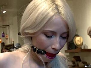 blonde lezdom public interracial gangbang bound humiliated outdoor 😈🔗