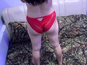 college girl's bed workout turns into naked guest house date