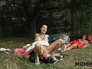 mommy4k valentina sierra rubs huge tits on long italian cock outdoors