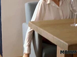 Mature blonde cougar caught masturbating her shaved cunt 😈