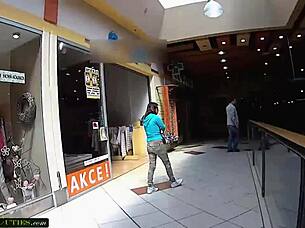 Shy Teen's Public Mall Tease Tempts You?