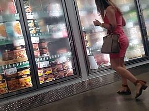 candid big tits bounce in tight sundress