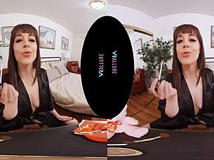 vrallure fuck doll rides vibrator in perfect outfit