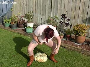 kiwi milf pumpkin toilet seat yard sub piss