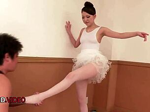 stockings ballerina cosplay takes jav toys to creampie climax