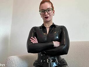 latex domme owns you with brutal torment full vid