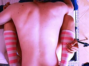 Shy Married Neighbor Seduces Guest in Bedroom