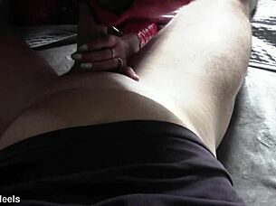 milf brunette deepthroats monster cock pov swallows creamy cum load