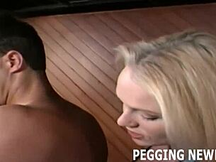 You crave her brutal femdom pegging with massive dildo deep inside