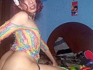 realfemboy struts in crossdressing shemale lingerie teasing trans curves update 143