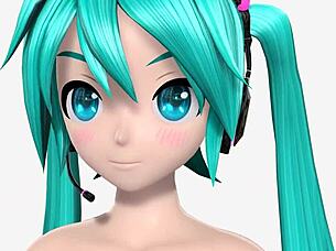 Hatsune Miku Teto Neru strip fully nude!