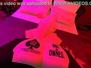 Nasty white bitch fucked by hood thugs