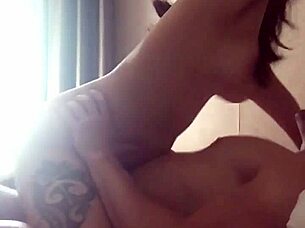 amateur couple's wild hotel creampie session unfolds