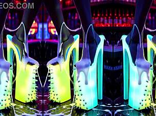 Cum Messy High Heels Boots Legs Dripping On Nightclub Counter AI Fantasy