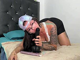 anitta miller rides dildo cumming like oiled ebony whore