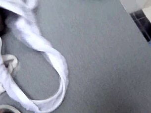 Why catch me stroking huge cock into your panties wife?