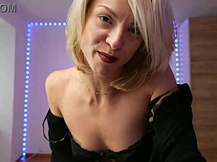 blonde cutie pole dances teasing party chat!